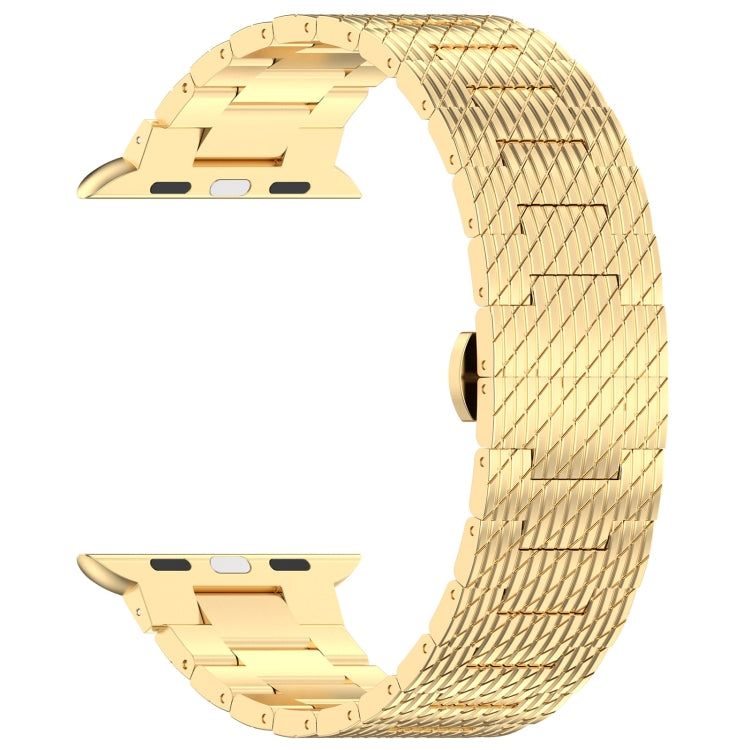Skorter | For Apple Watch SE 2023 40mm Twill Stainless Steel Strap (Gold)