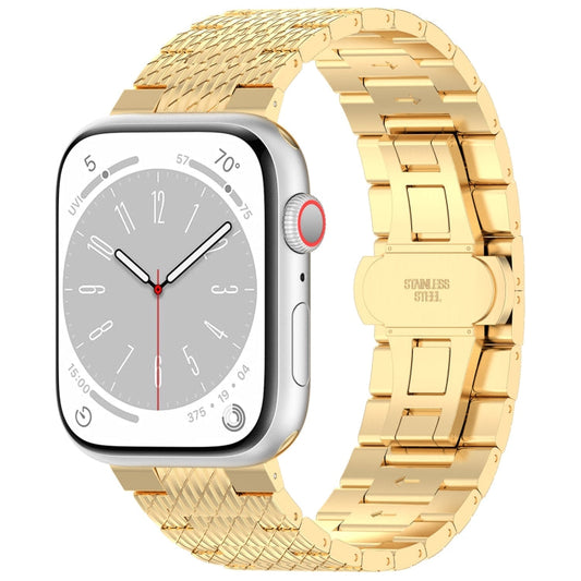 Skorter | For Apple Watch SE 2023 40mm Twill Stainless Steel Strap (Gold)