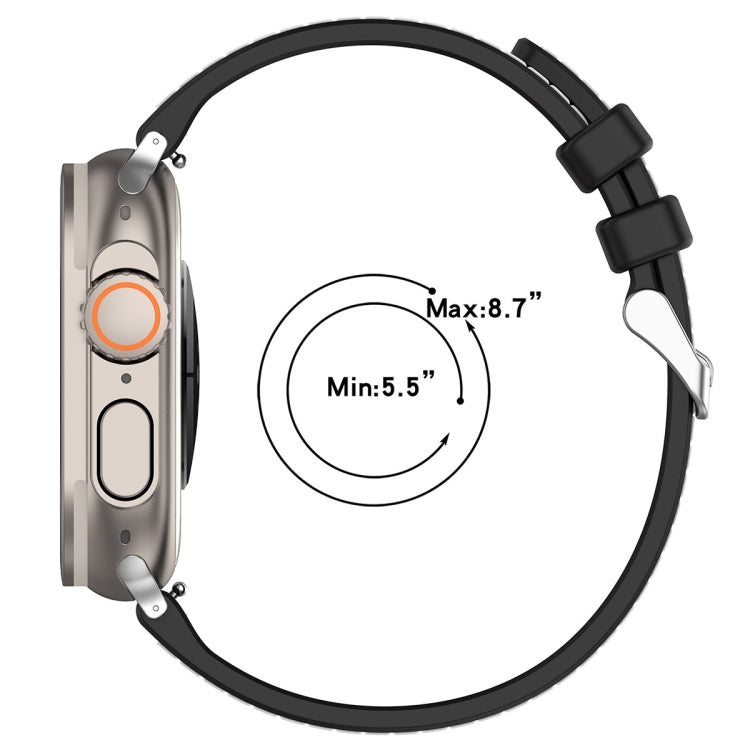 Skorter | For Apple Watch SE 2023 40mm Regular Buckle Hybrid Nylon Braided Silicone Watch Strap (Gray)