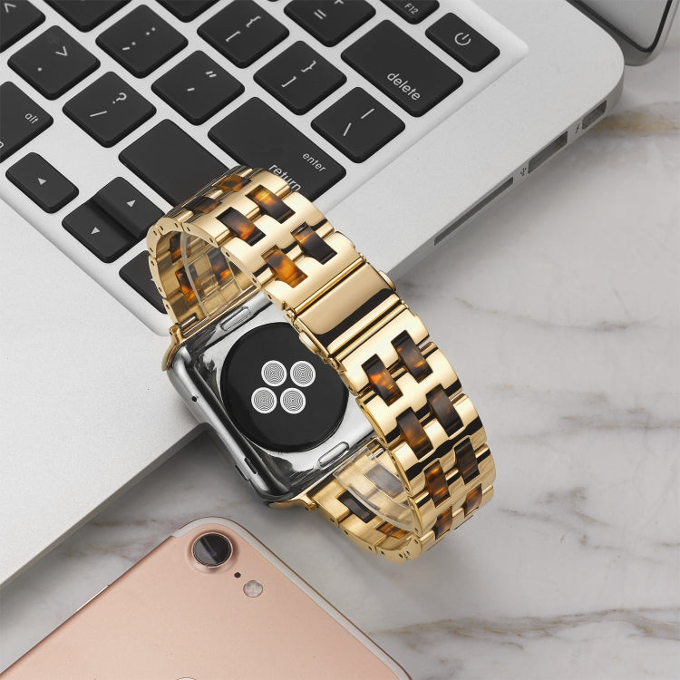 Skorter | For Apple Watch 5 & 4 44mm / 3 & 2 & 1 42mm Stainless Steel + Resin Band (Hawksbill)