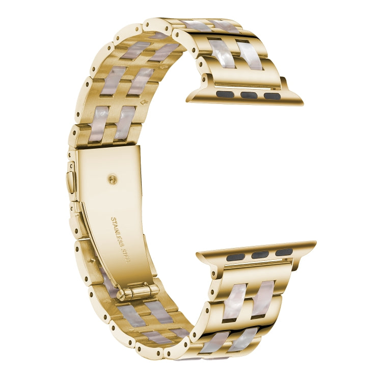 Skorter | For Apple Watch 5 & 4 44mm / 3 & 2 & 1 42mm Stainless Steel + Resin Bracelet (Pink Flower)