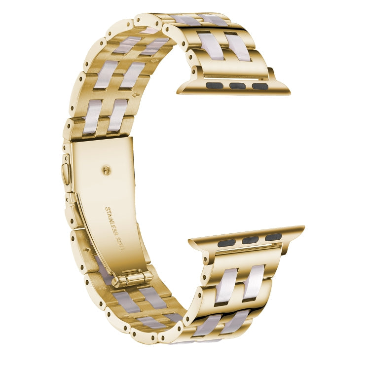 Skorter | For Apple Watch 5 & 4 44mm / 3 & 2 & 1 42mm Stainless Steel + Resin Bracelet (Pink)