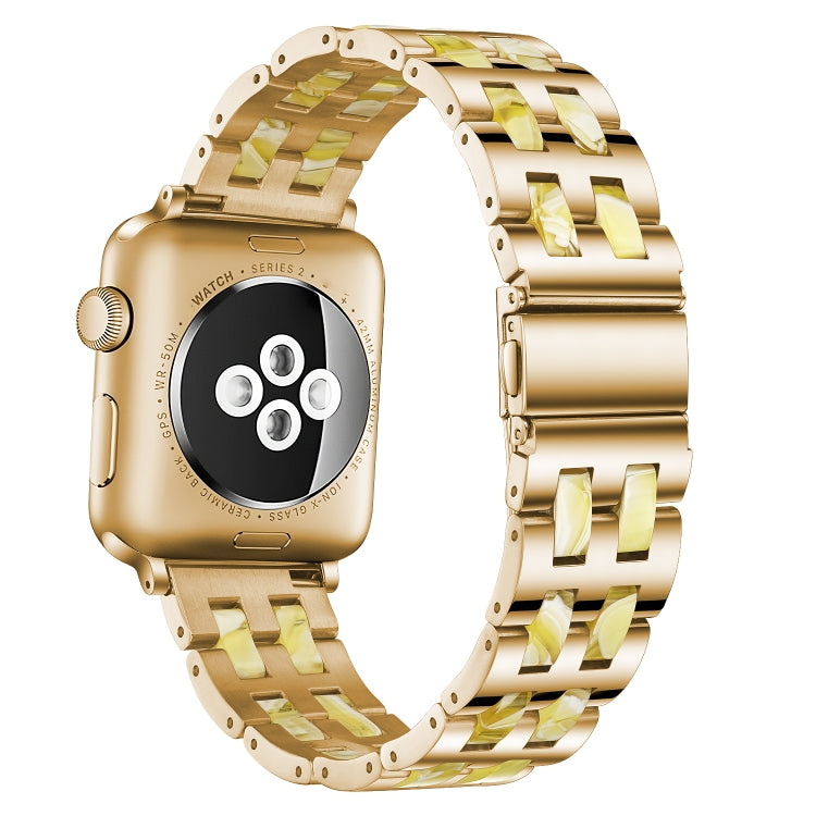 Skorter | For Apple Watch 5 & 4 44mm / 3 & 2 & 1 42mm Stainless Steel + Resin Strap (Beeswax)