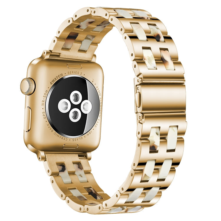 Skorter | For Apple Watch 5 & 4 44mm / 3 & 2 & 1 42mm Stainless Steel + Resin Band (Nougat)