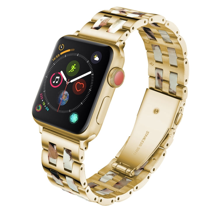 Skorter | For Apple Watch 5 & 4 44mm / 3 & 2 & 1 42mm Stainless Steel + Resin Band (Nougat)