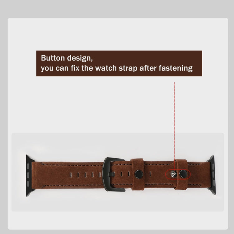 Skorter | For Apple Watch 5 & 4 40mm / 3 & 2 & 1 38mm Leather Watch Strap (Coffee Color)