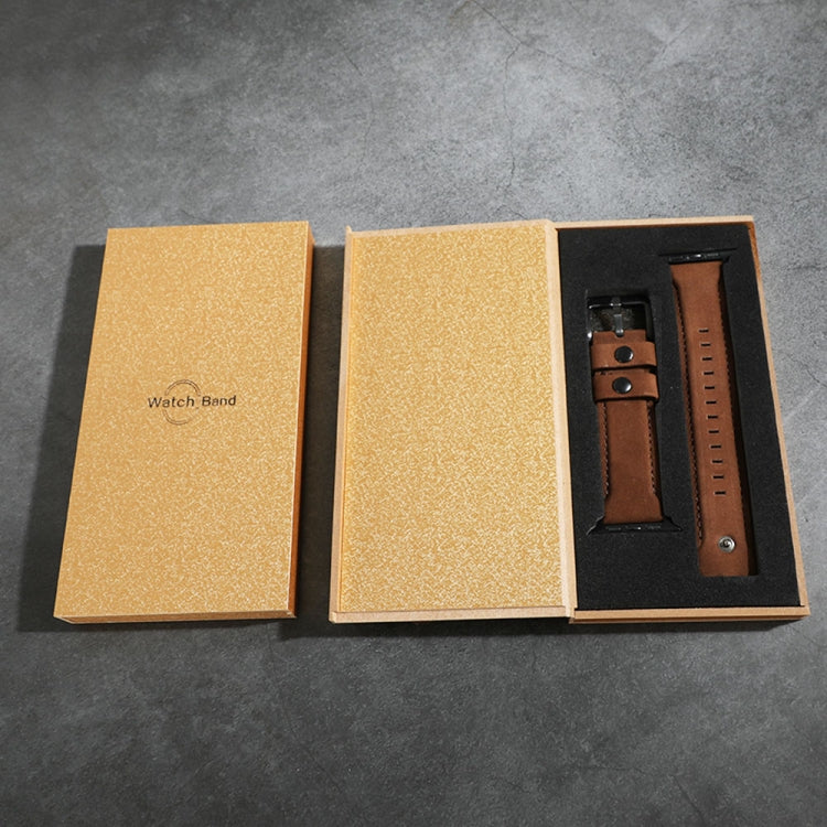 Skorter | For Apple Watch 5 & 4 40mm / 3 & 2 & 1 38mm Leather Watch Strap (Coffee Color)