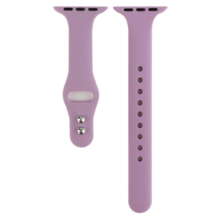 Skorter | For Apple Watch 5 & 4 44mm / 3 & 2 & 1 42mm Thin Silicone Double Shock Watch Strap (Lavender)