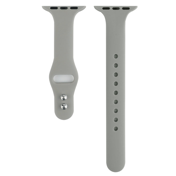 Skorter | For Apple Watch 5 & 4 44mm / 3 & 2 & 1 42mm Thin Silicone Double Closure Watch Band (Brick Blue)