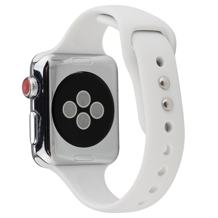 Skorter | For Apple Watch 5 & 4 44mm / 3 & 2 & 1 42mm Slim Silicone Double Loop Watch Band (Porcelain)