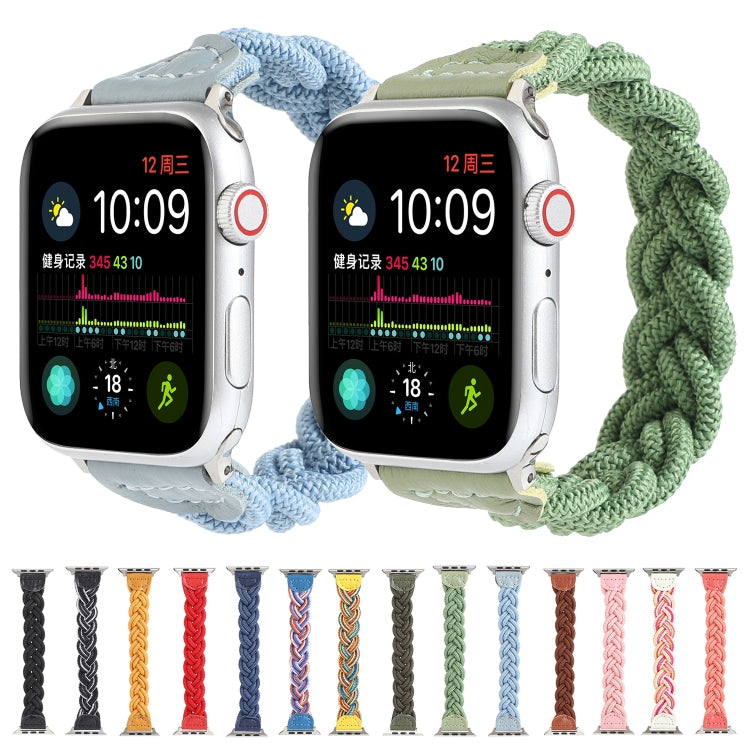Skorter | Elastic woven watch band for Apple Watch Ultra 49 mm & Watch Ultra 2 49 mm / Series 9 & 8 & 7 45 mm / SE 3 & SE 2 & 6 & SE & 5 & 4 44 mm / 3 & 2 & 1 42 mm, Length: 160 mm (Black)