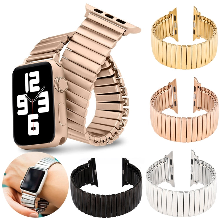 Skorter | Elastic Aluminum Watch Band for Apple Watch Ultra 49mm & Watch Ultra 2 49mm / Series 9 & 8 & 7 45mm / SE 3 & SE 2 & 6 & SE & 5 & 4 44mm / 3 & 2 & 1 42mm (Black)