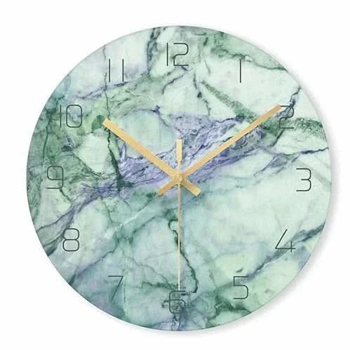 Skorter | Olive - Elegant Wall Clock with Marble Inspiration