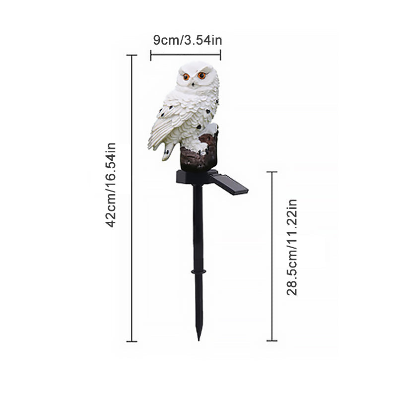 skorter | Outdoor Owl Statue Led Solar Garden Light Waterproof Lawn Lamp