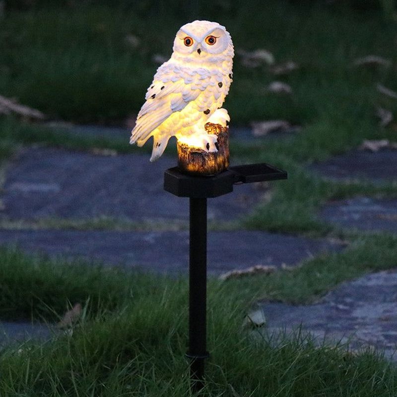 skorter | Outdoor Owl Statue Led Solar Garden Light Waterproof Lawn Lamp