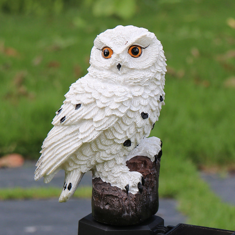 skorter | Outdoor Owl Statue Led Solar Garden Light Waterproof Lawn Lamp