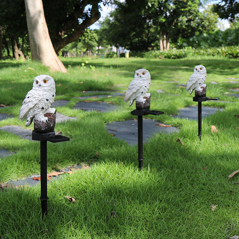 skorter | Outdoor Owl Statue Led Solar Garden Light Waterproof Lawn Lamp