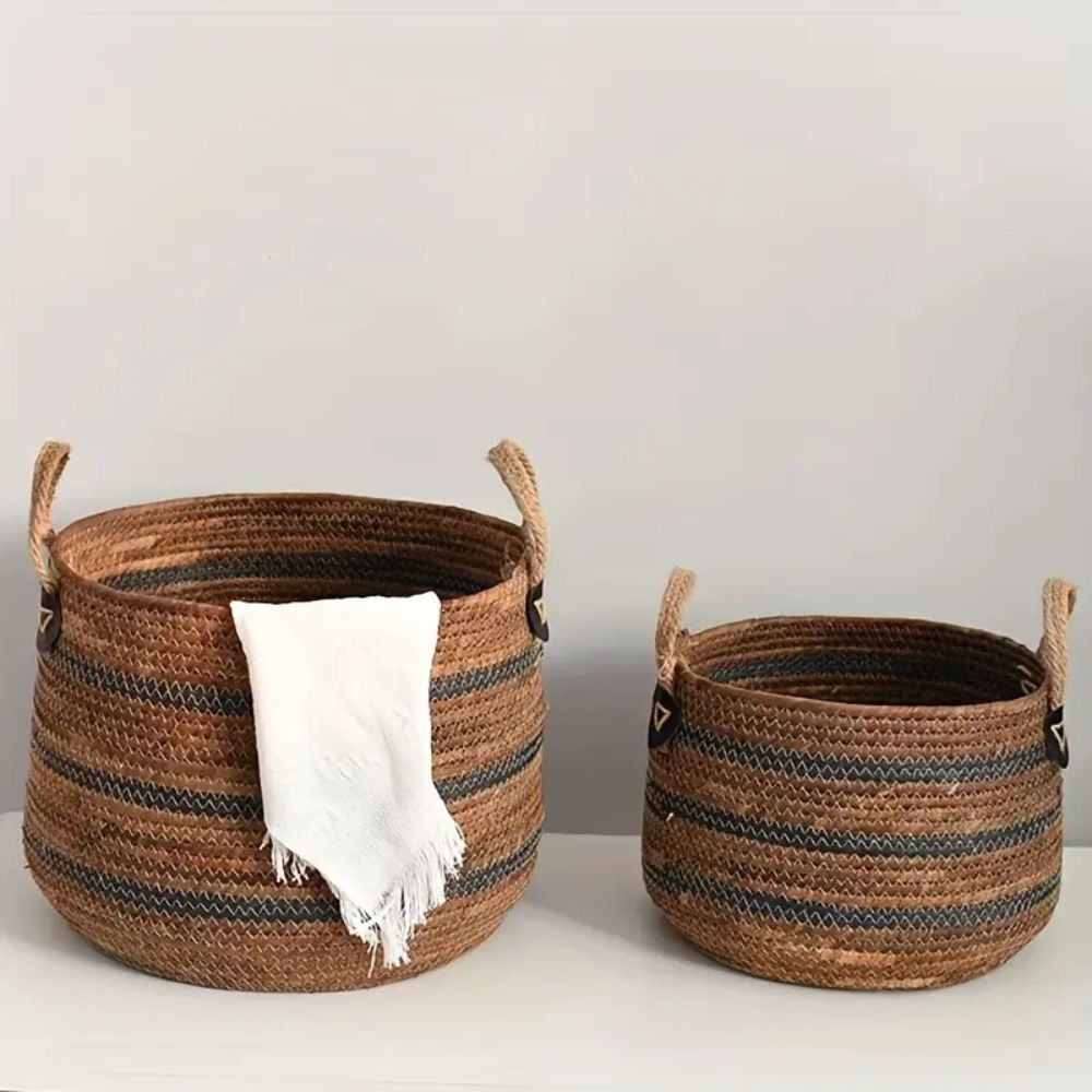 Skorter | Eco Straw Woven Storage Basket