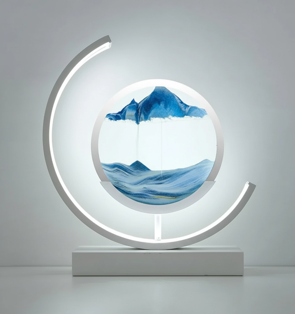 Skorter | DuneGlow Table Lamp – Handmade Ambient Lamp with Soothing Light and Modern Design