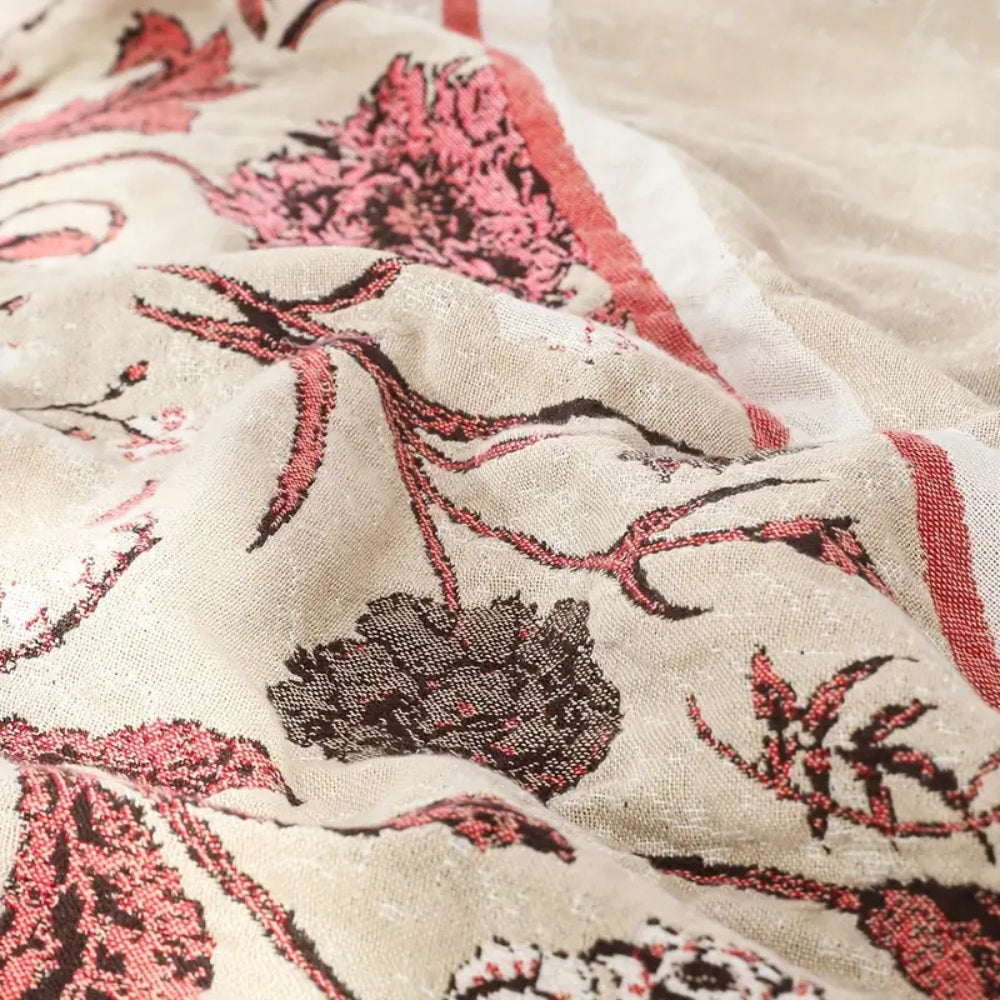 Skorter | Elira Rose Floral Cotton Blanket