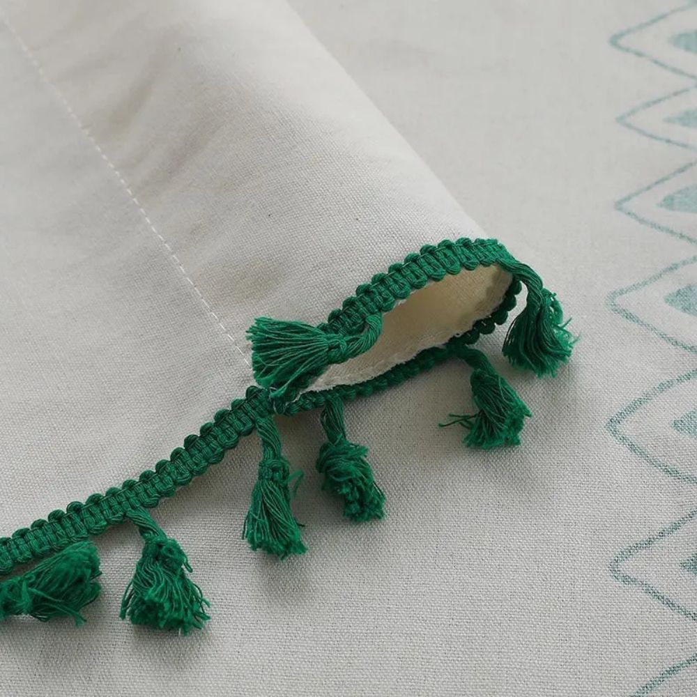 Skorter | Emerald Tribe Boho Tassel Curtain