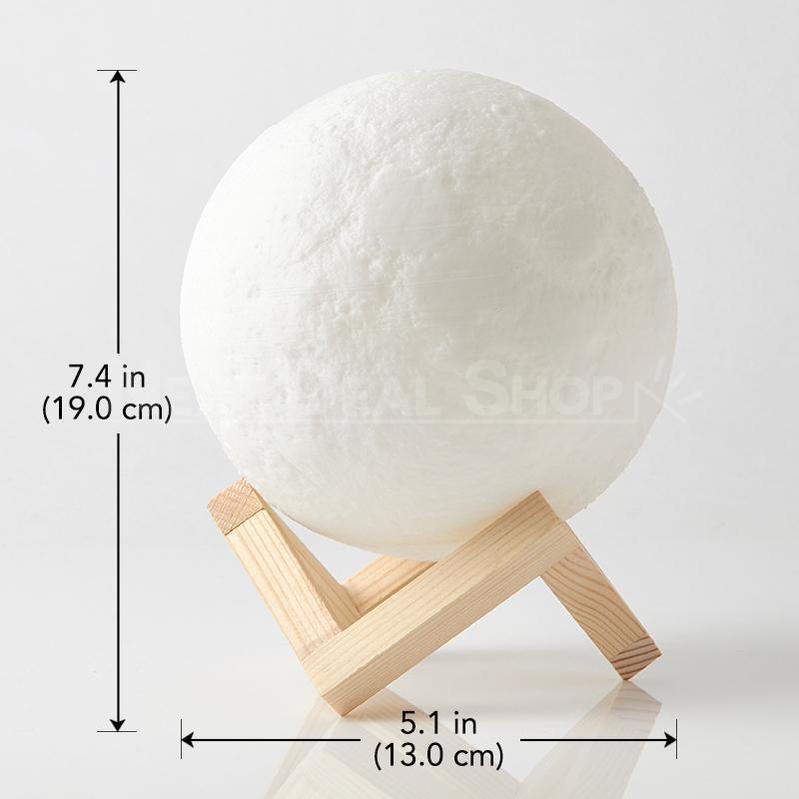 Skorter | Enchanting 3D Moon Lamp Set (with Wooden Stand)