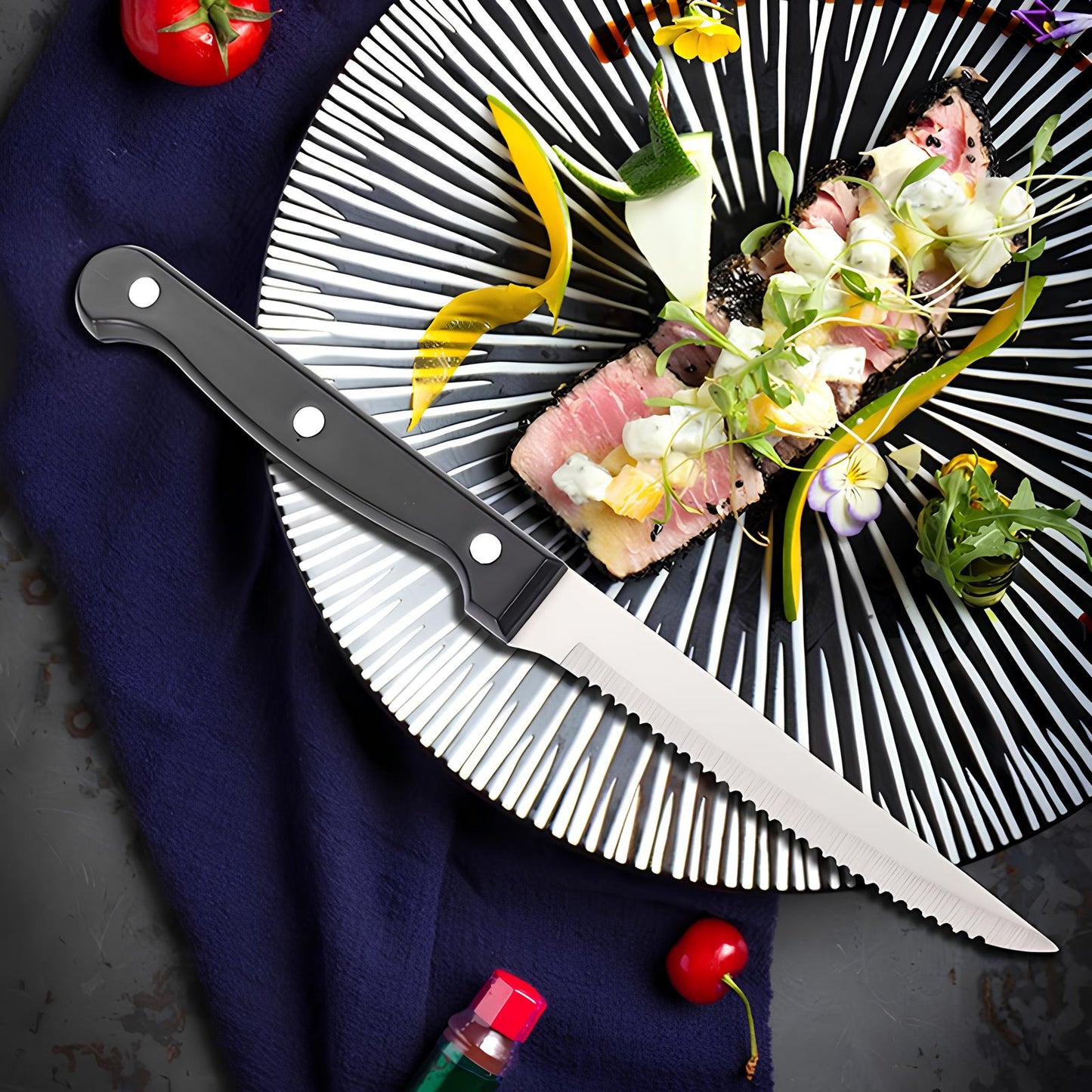 Skorter of 6 Steak Knives in Stainless Steel