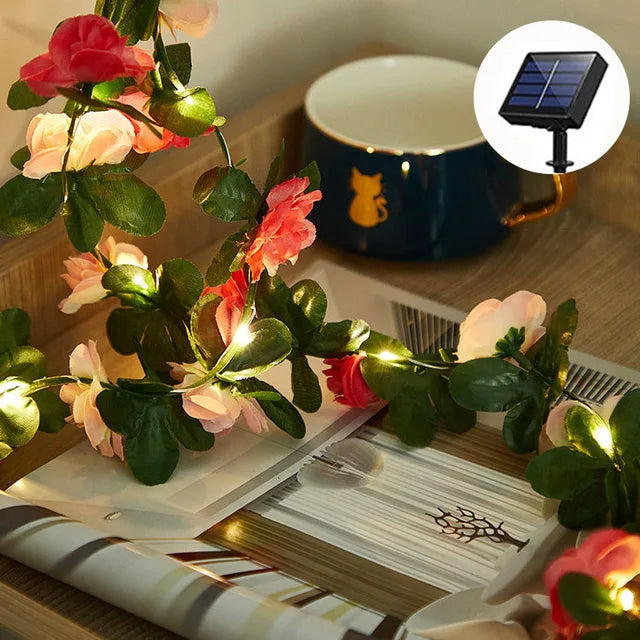 Skorter | LumiLeaf - Solar LED Light Chain with Maple Leaf - Weather Resistant & Energy Saving for Garden and Balcony