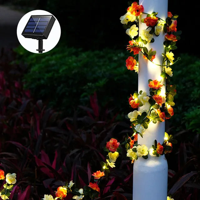 Skorter | LumiLeaf - Solar LED Light Chain with Maple Leaf - Weather Resistant & Energy Saving for Garden and Balcony