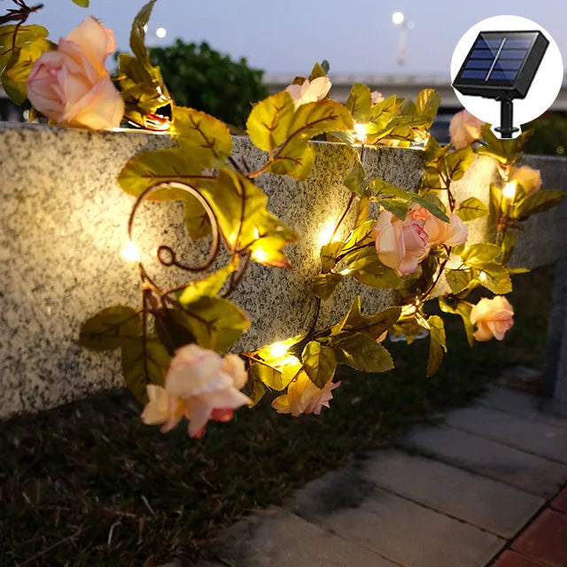 Skorter | LumiLeaf - Solar LED Light Chain with Maple Leaf - Weather Resistant & Energy Saving for Garden and Balcony