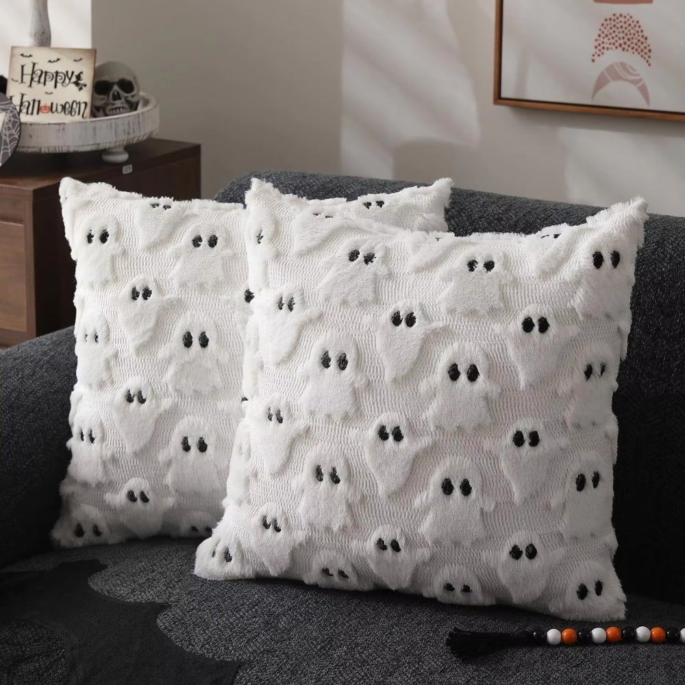 Skorter | Faux Fleece Halloween Pumpkin Cushion Cover