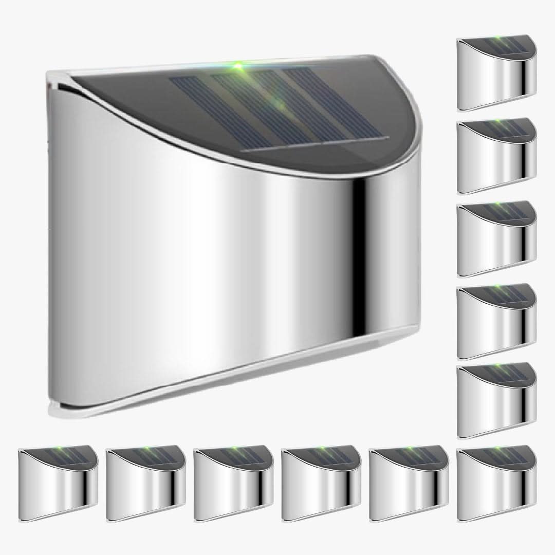Skorter | Solar Led Outdoor Wall Lamps in Stainless Steel
