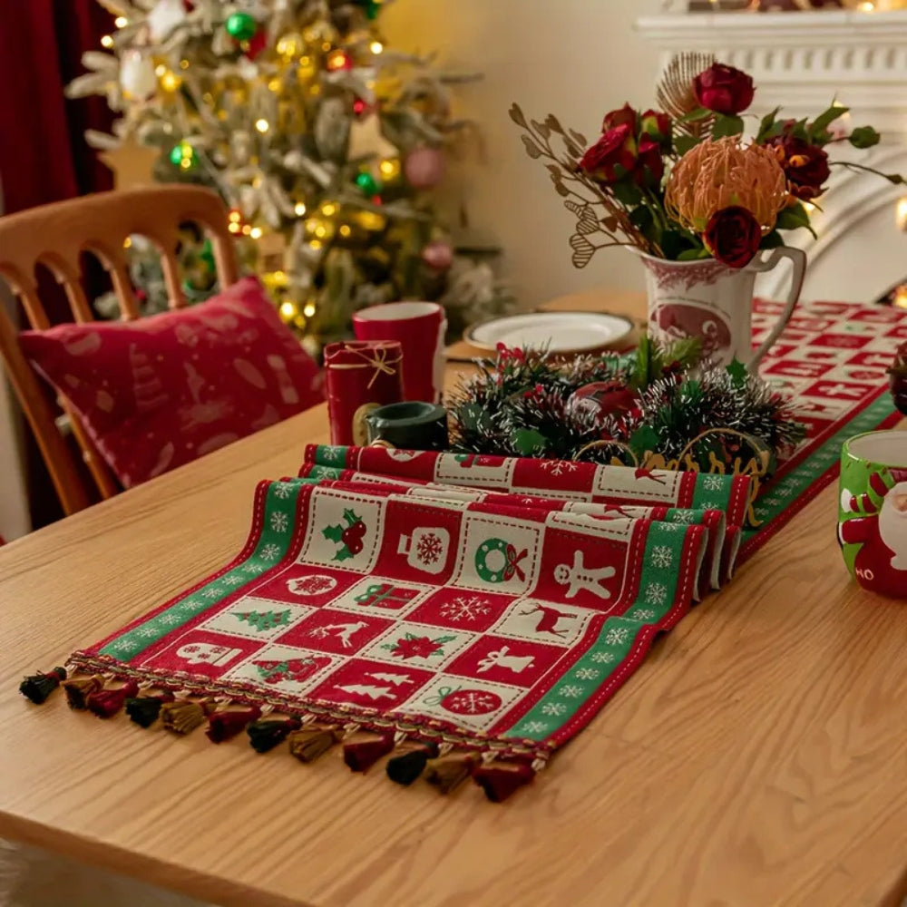 Skorter | Festive Charm Holiday Table Runner