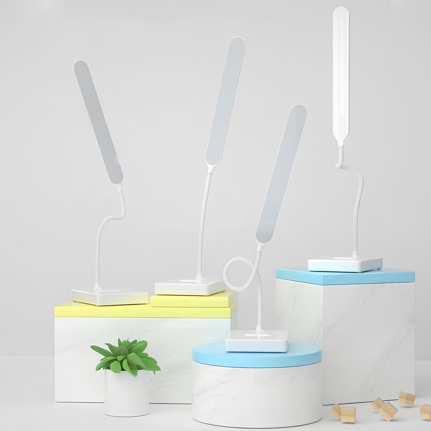 Skorter | LumoFlex Adjustable Desk Lamp – Rechargeable or Plug-In with Flexible Neck & Dimmable Light