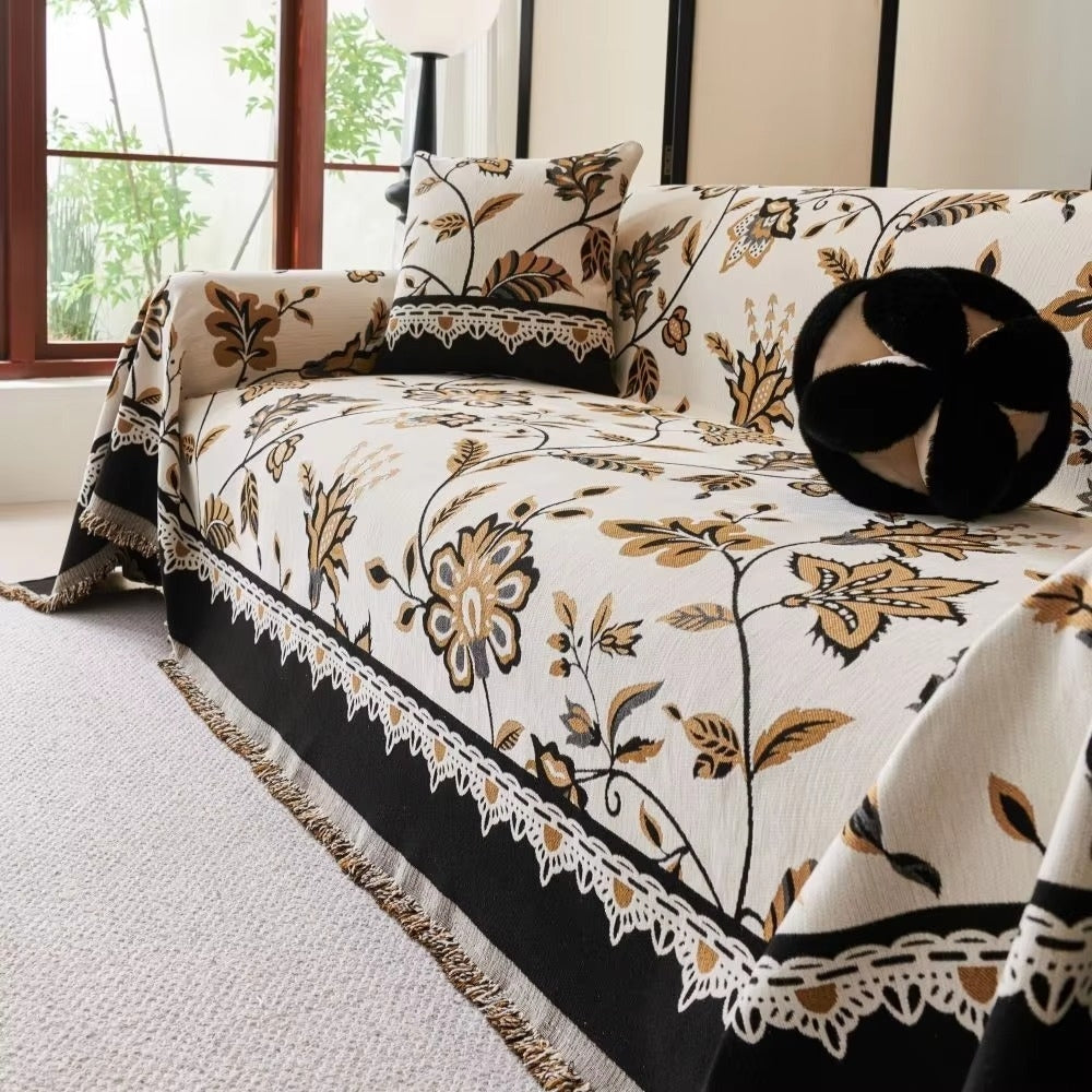 Skorter | Floravell Vintage Chenille Sofa Cover