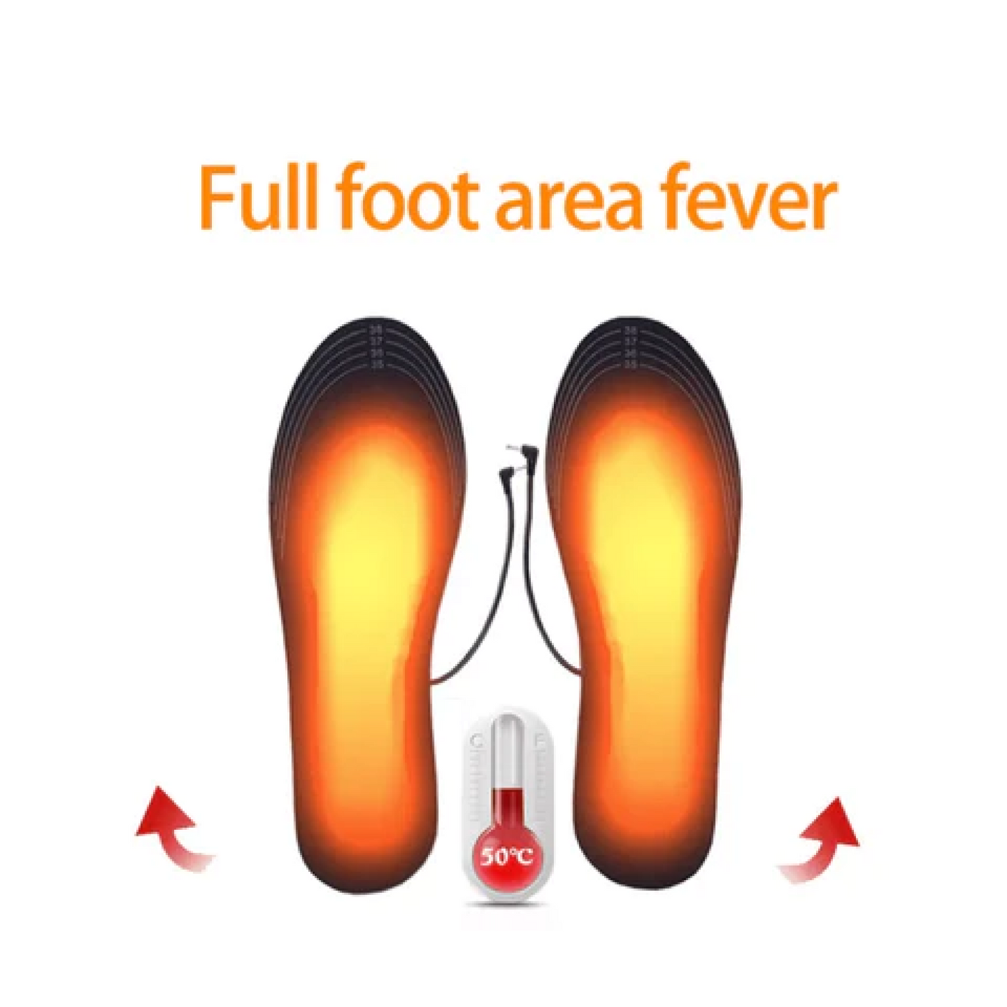 Skorter | Shoe Foot Insoles Inserts Thermal Rechargeable Footbed for Shoes and Boots