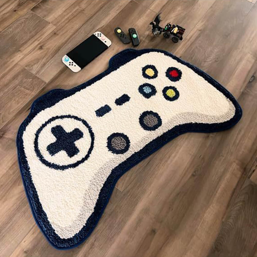 Skorter | Game controller-shaped faux cashmere printed rug