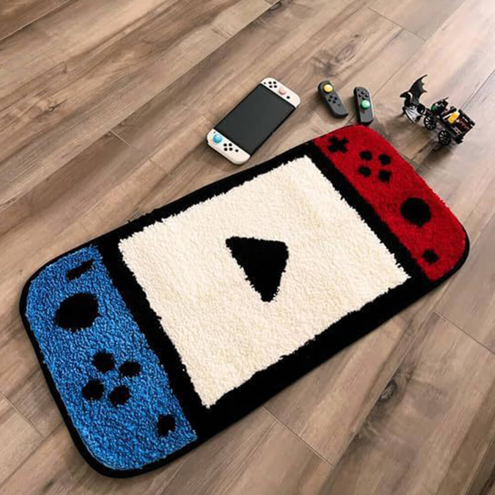 Skorter | Game controller-shaped faux cashmere printed rug