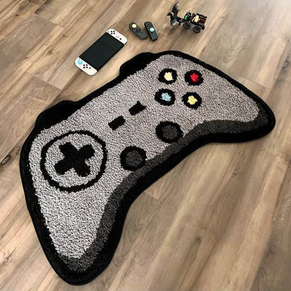 Skorter | Game controller-shaped faux cashmere printed rug