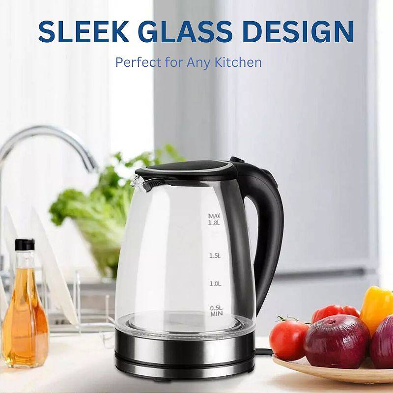 Skorter | 1.8L Electric Glass Kettle with LED Illumination