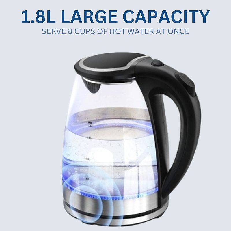 Skorter | 1.8L Electric Glass Kettle with LED Illumination