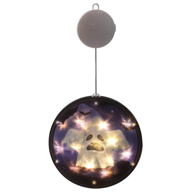 Skorter | Halloween Ghost Colorful Fabric 1-Light Battery LED Adhesive Pendant Lights String