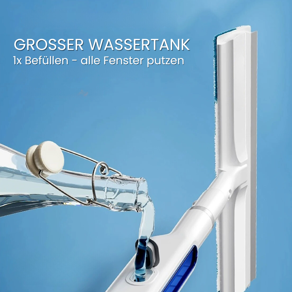 Skorter | 3-in-1 Rotatable Window Cleaner with Telescopic Handle and Spray Function