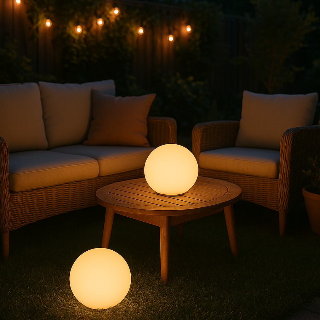 Skorter | GlowOrb – Wireless LED Colour-Changing Table Lamp with Remote & USB Rechargeable