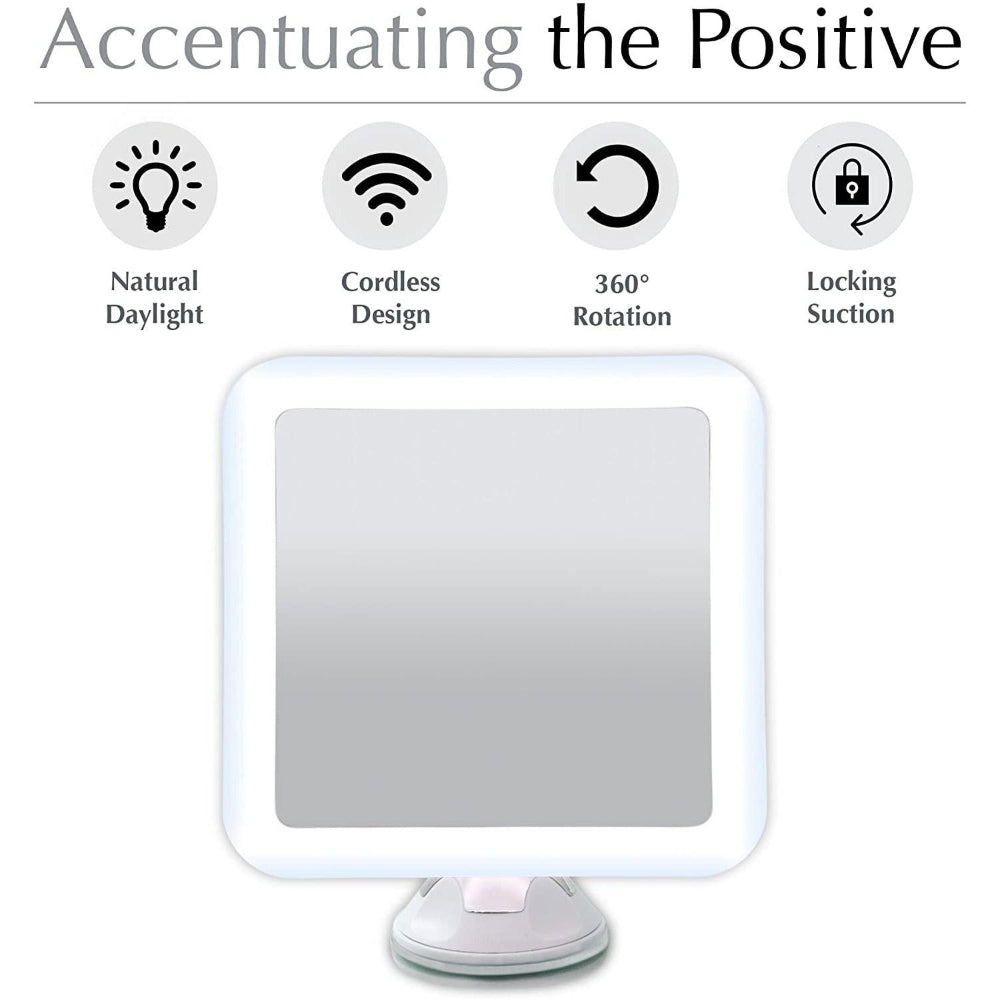 Skorter | GlowView 10X Lighted Magnifying Mirror with LED & Suction Mount – Portable Makeup Mirror