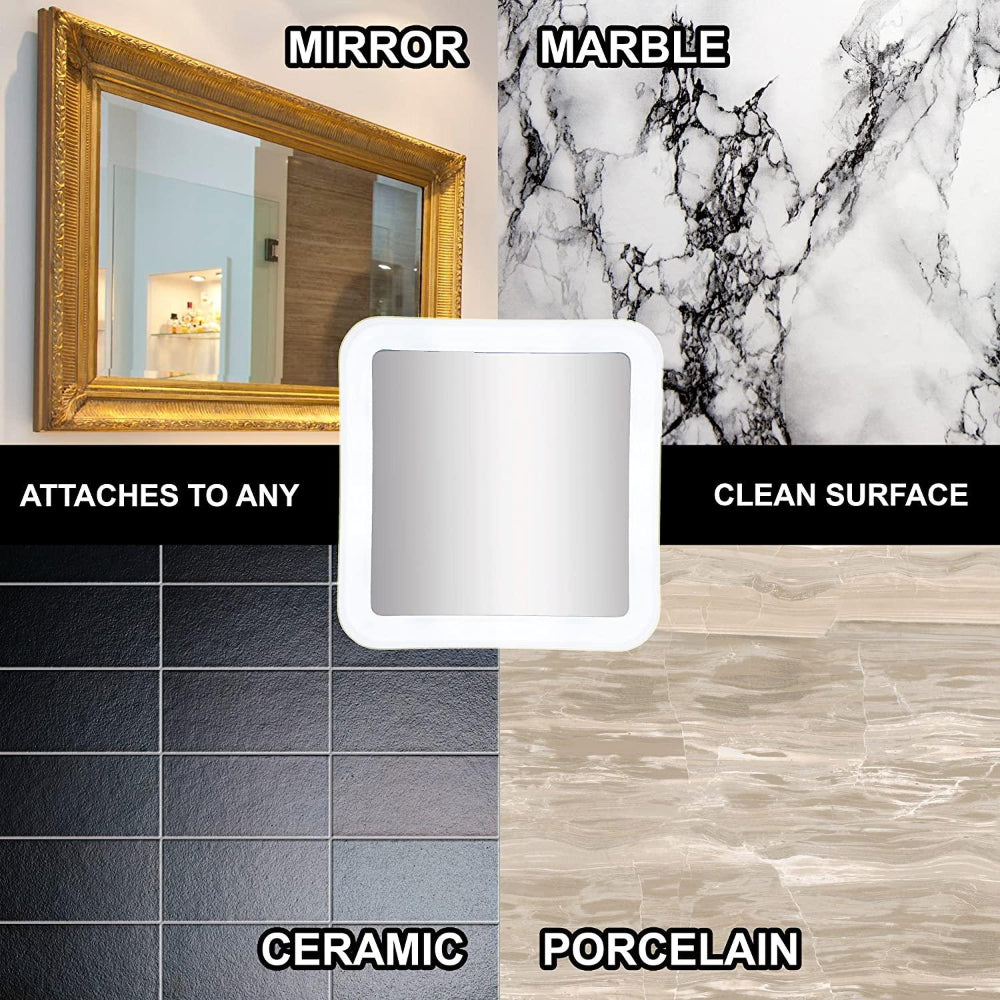 Skorter | GlowView 10X Lighted Magnifying Mirror with LED & Suction Mount – Portable Makeup Mirror