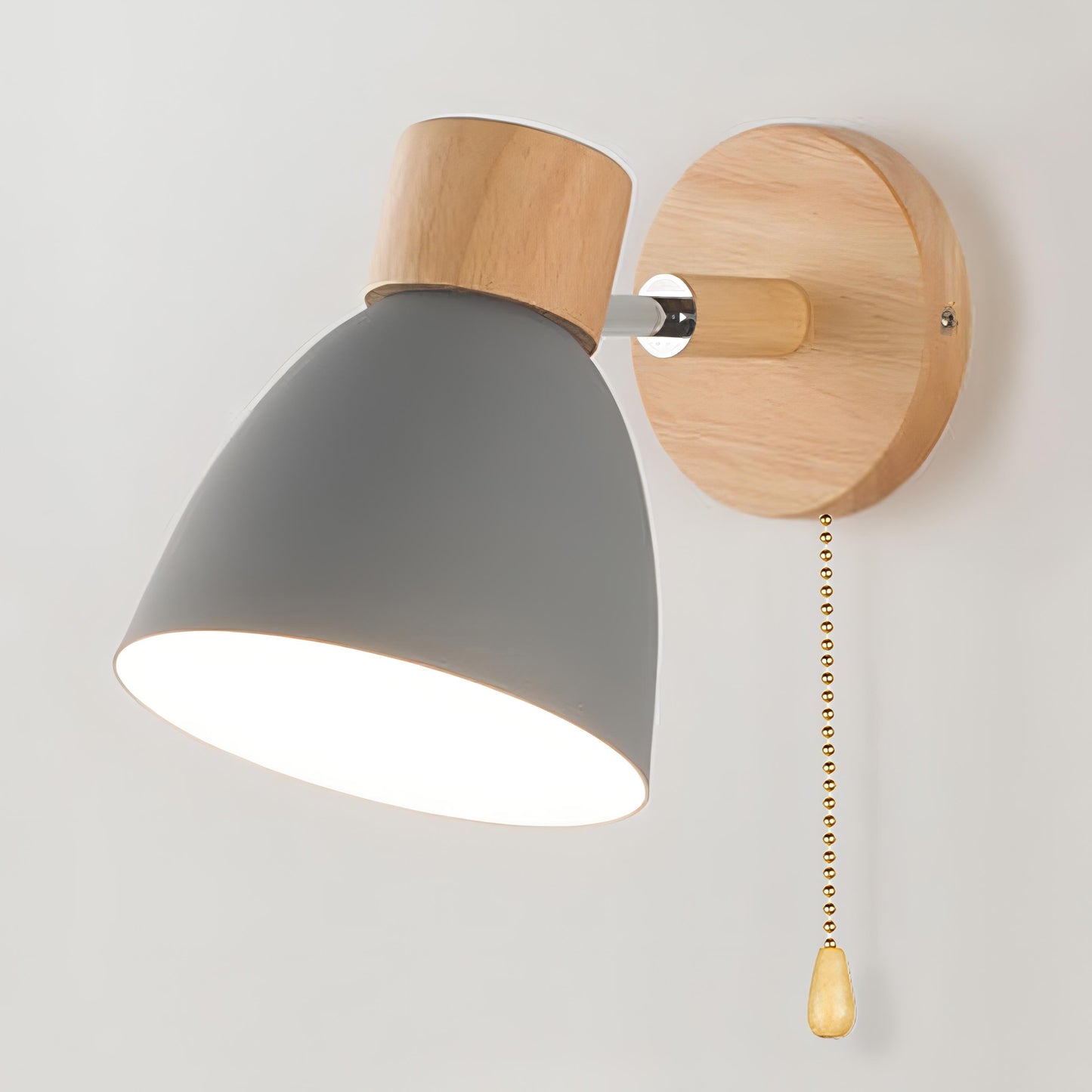 Skorter | Modern Scandinavian pendant lamp in wood with switch