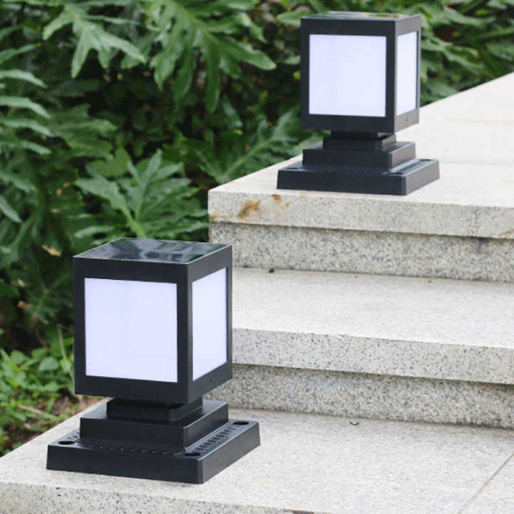 Skorter | Solar LED garden lantern in square design – decorative outdoor lighting for paths and terrace