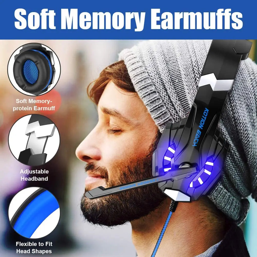 Skorter | G9000 Gaming Headset Deep Bass Stereo Game Headphone - Microphone LED Light