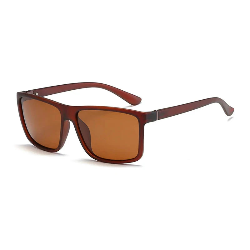 Skorter | Black Square Polarized Sunglasses UV400 Mirror Blue Anti-Glare Driving Shades Unisex